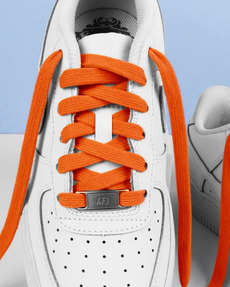 Flat and wide laces, blood orange - 2