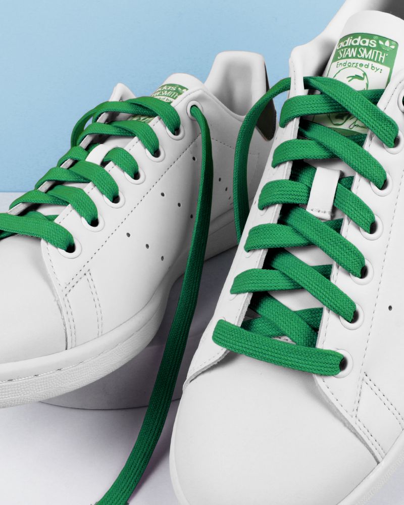 Flat and wide laces, Emerald green - 2