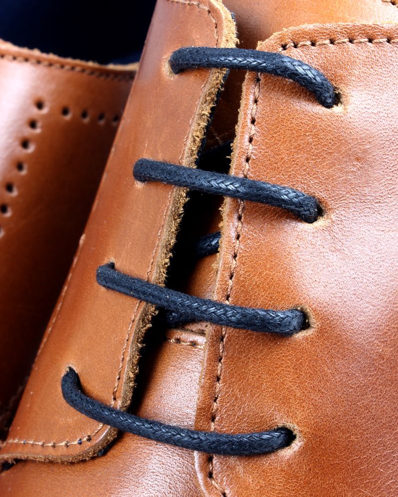 Round and waxed end laces, black ebony - 3