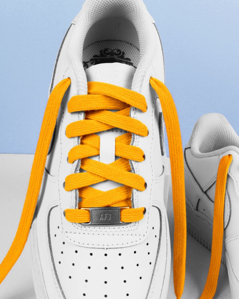 Flat and wide laces, melon orange - 3