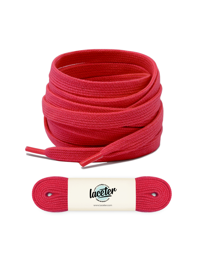 Red flat laces for trainers and trainers Lace ter