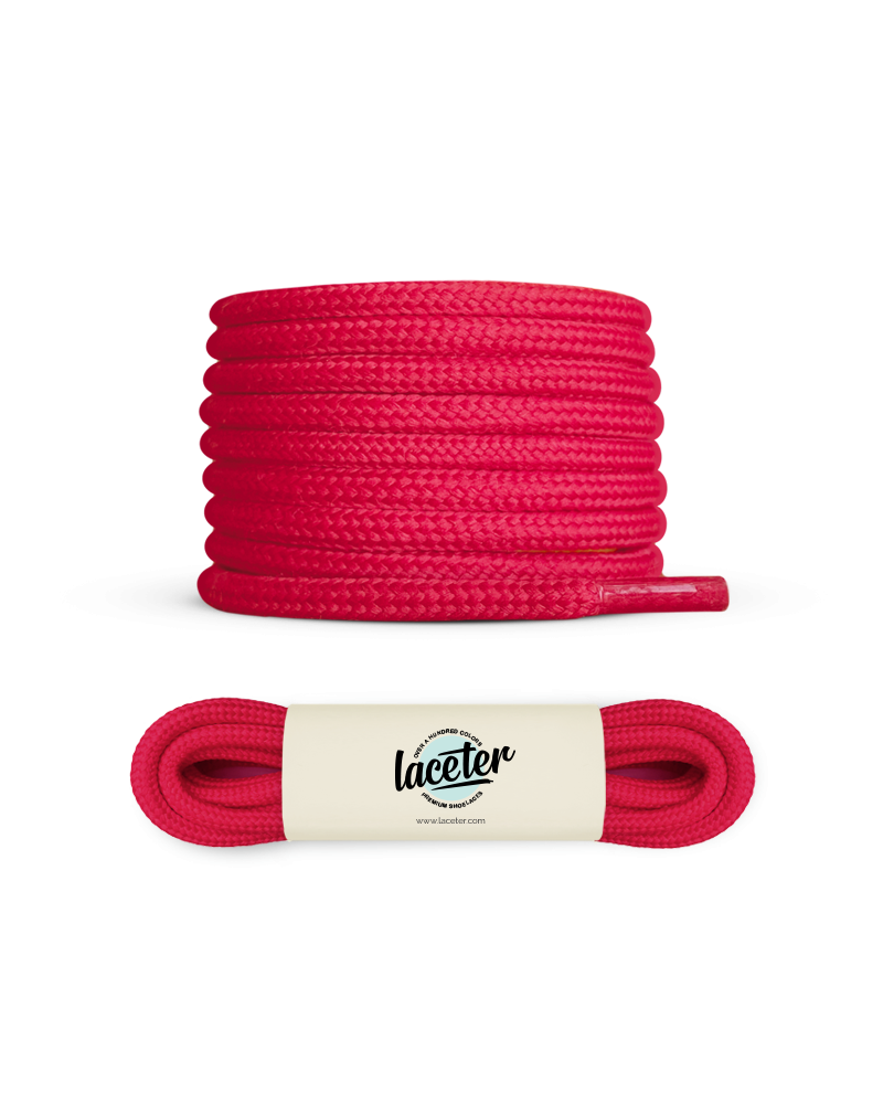 Round and thick laces, chilli red - 1