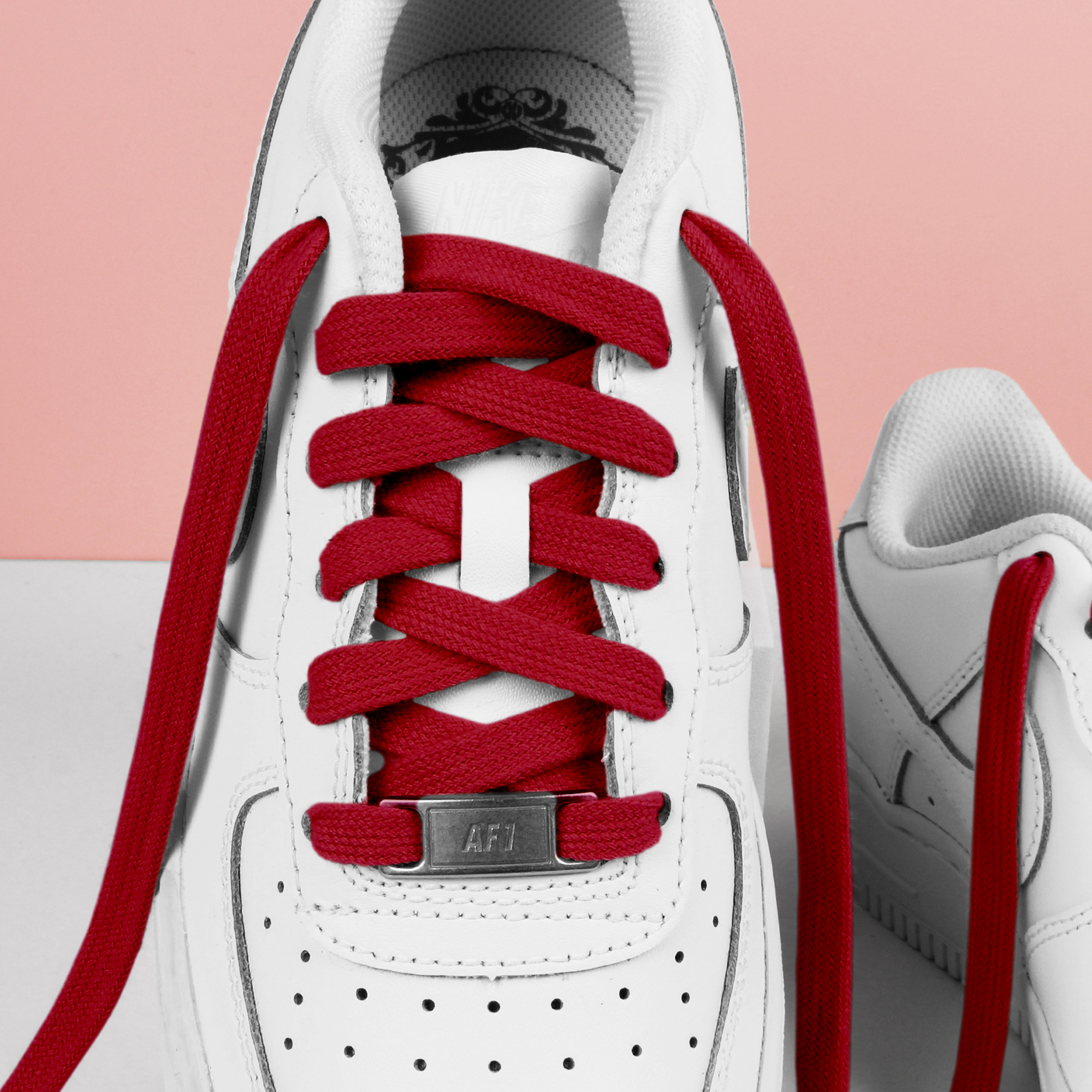 Flat and wide laces, grape red - 3