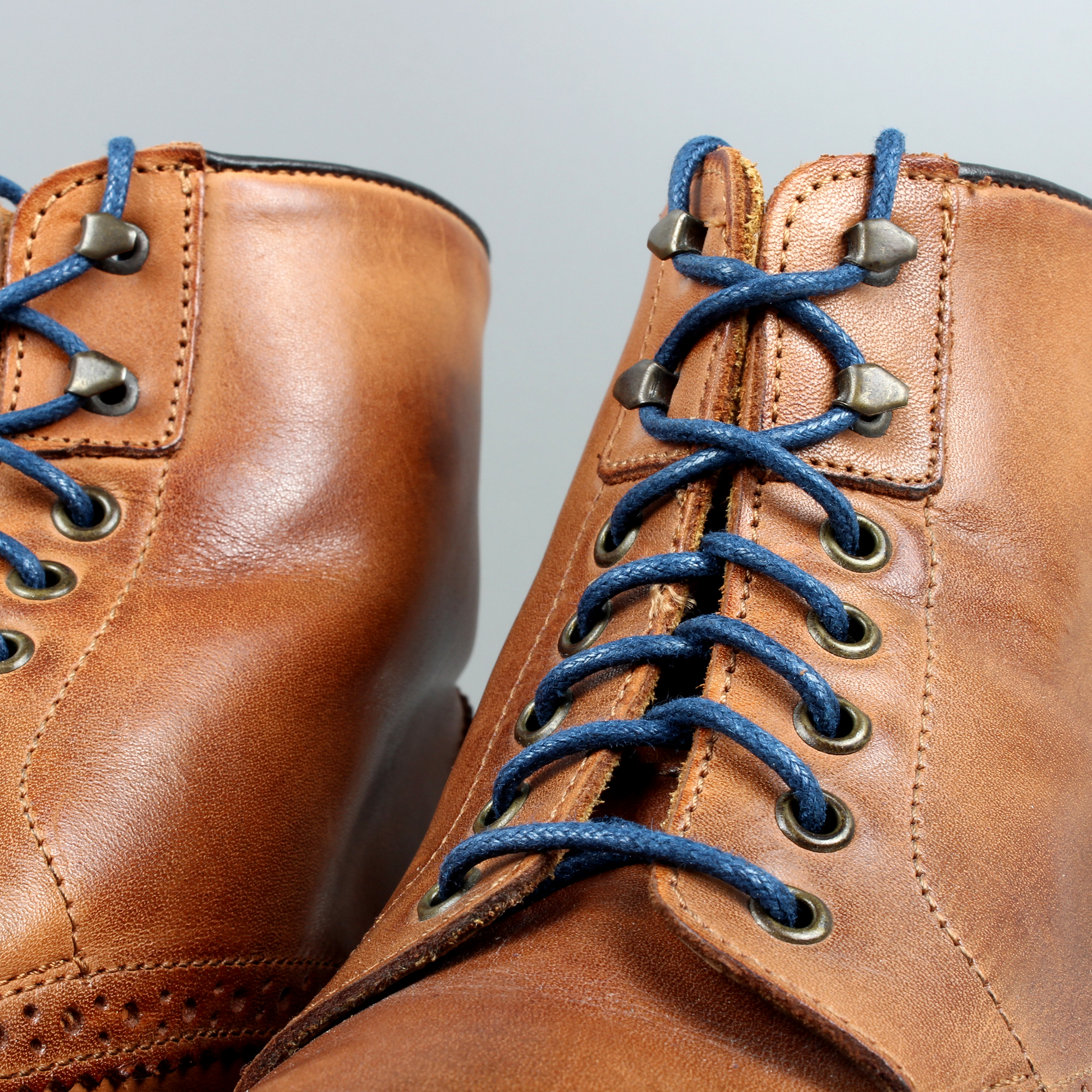 Round and waxed end laces, Cosmo blue - 4