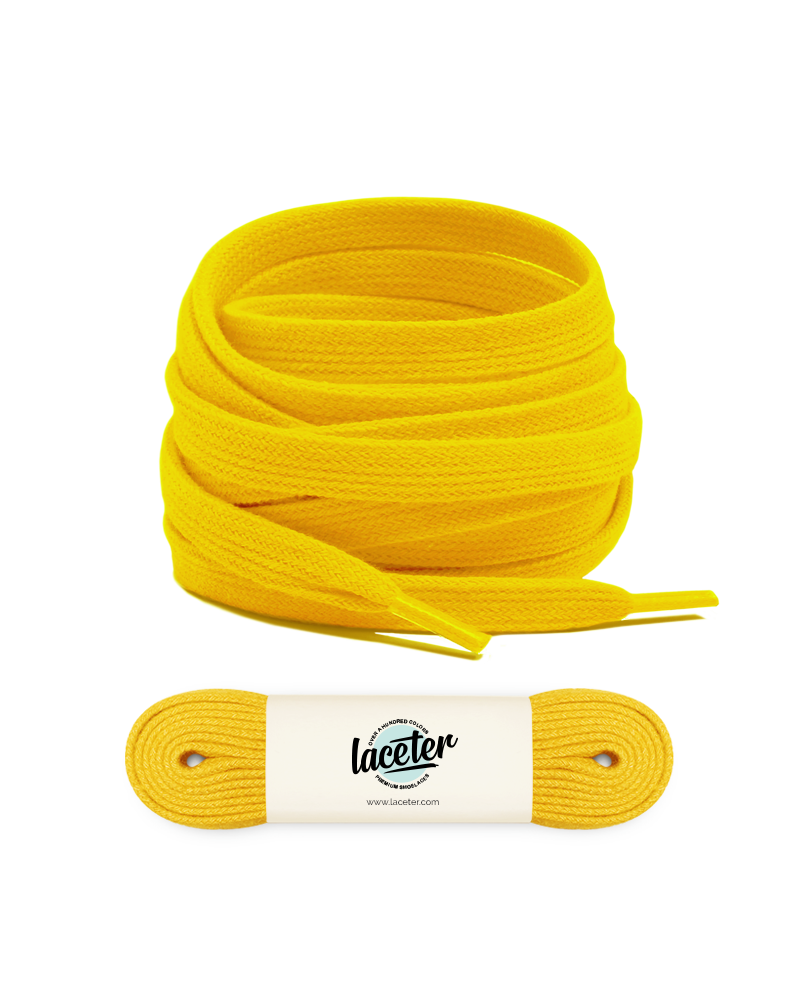 Flat and wide laces, Yellow cocktail - 1