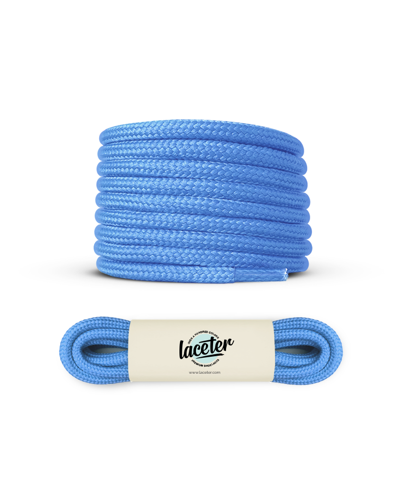 Round and thick laces, Neptune bleu - 1